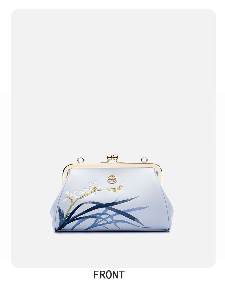 The "Sapphire Orchid" Pearl Mini – Heritage Embroidered Edition