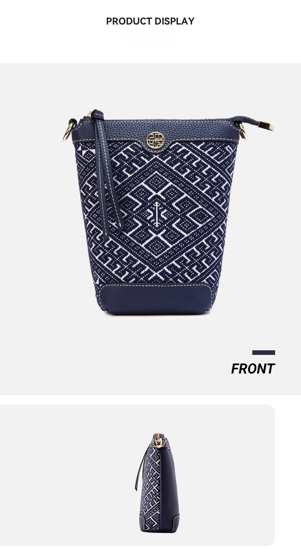 Azure Bloom Song Brocade  Mini Bag