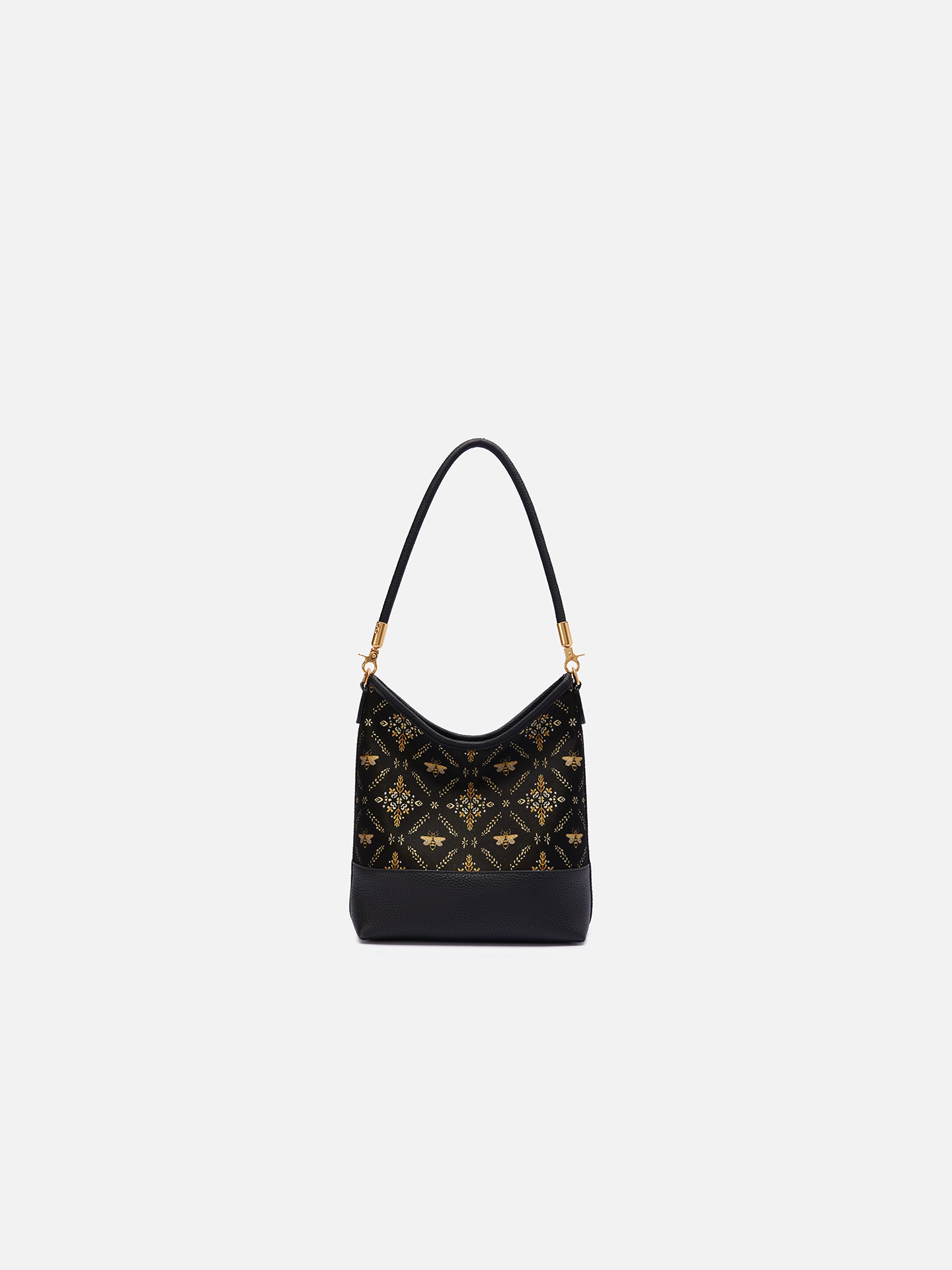 Azure Blossom Song Brocade Top-Handle Bag
