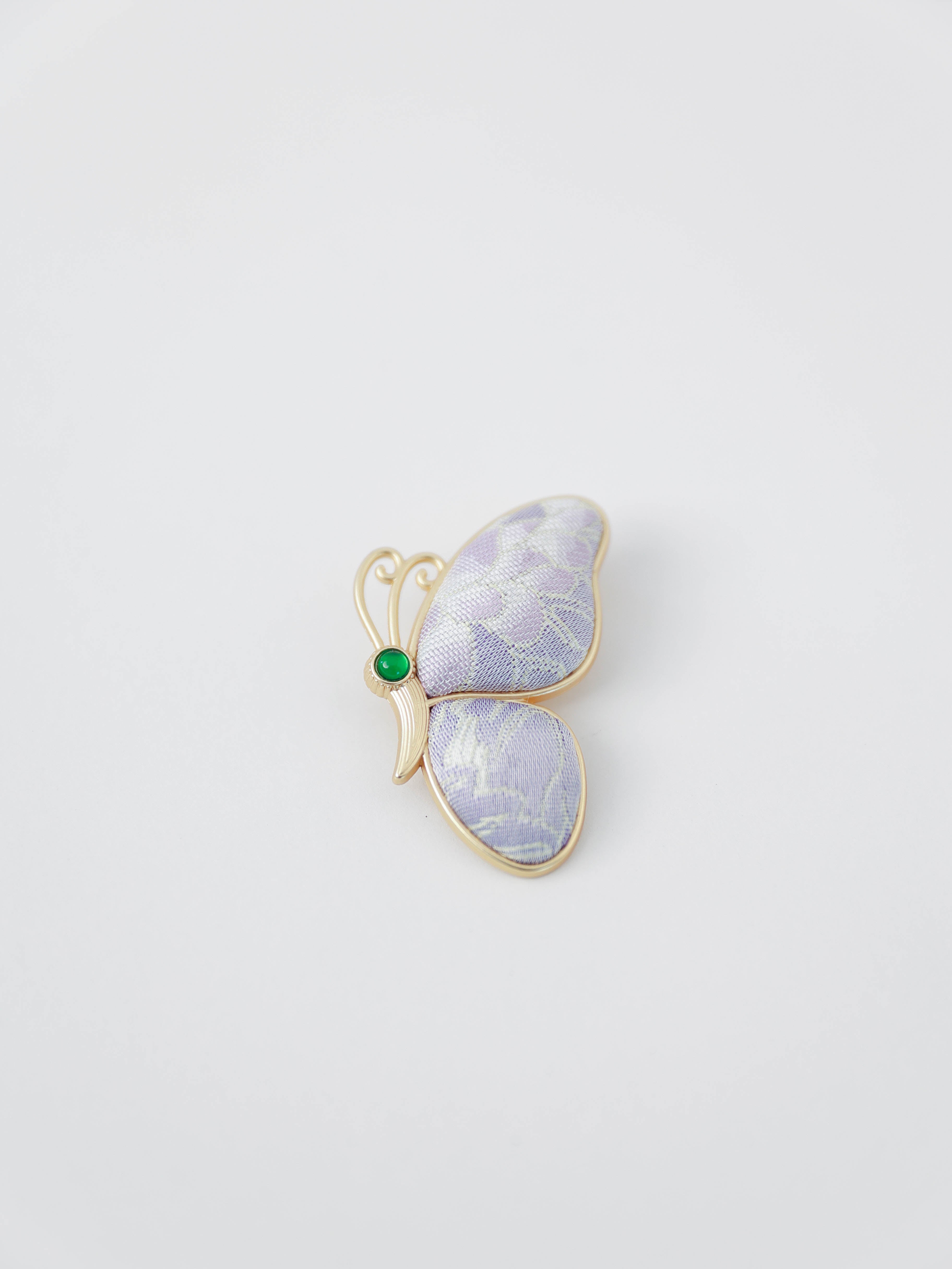 Song Brocade Butterfly Brooch Silk & Gold