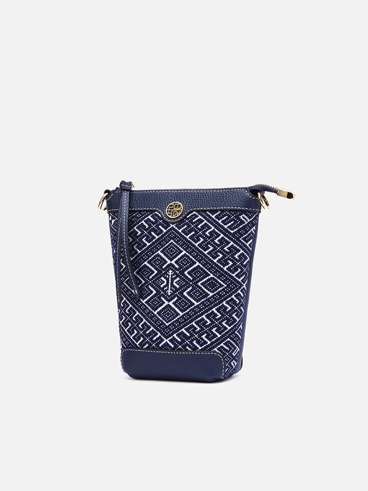 "Azure Bloom" Song Brocade Mini Bag | Midnight Sapphire Edition