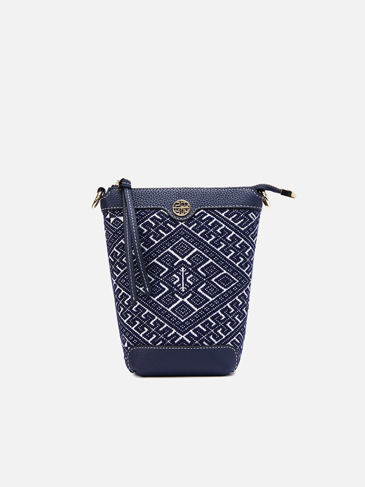 Azure Bloom Song Brocade  Mini Bag