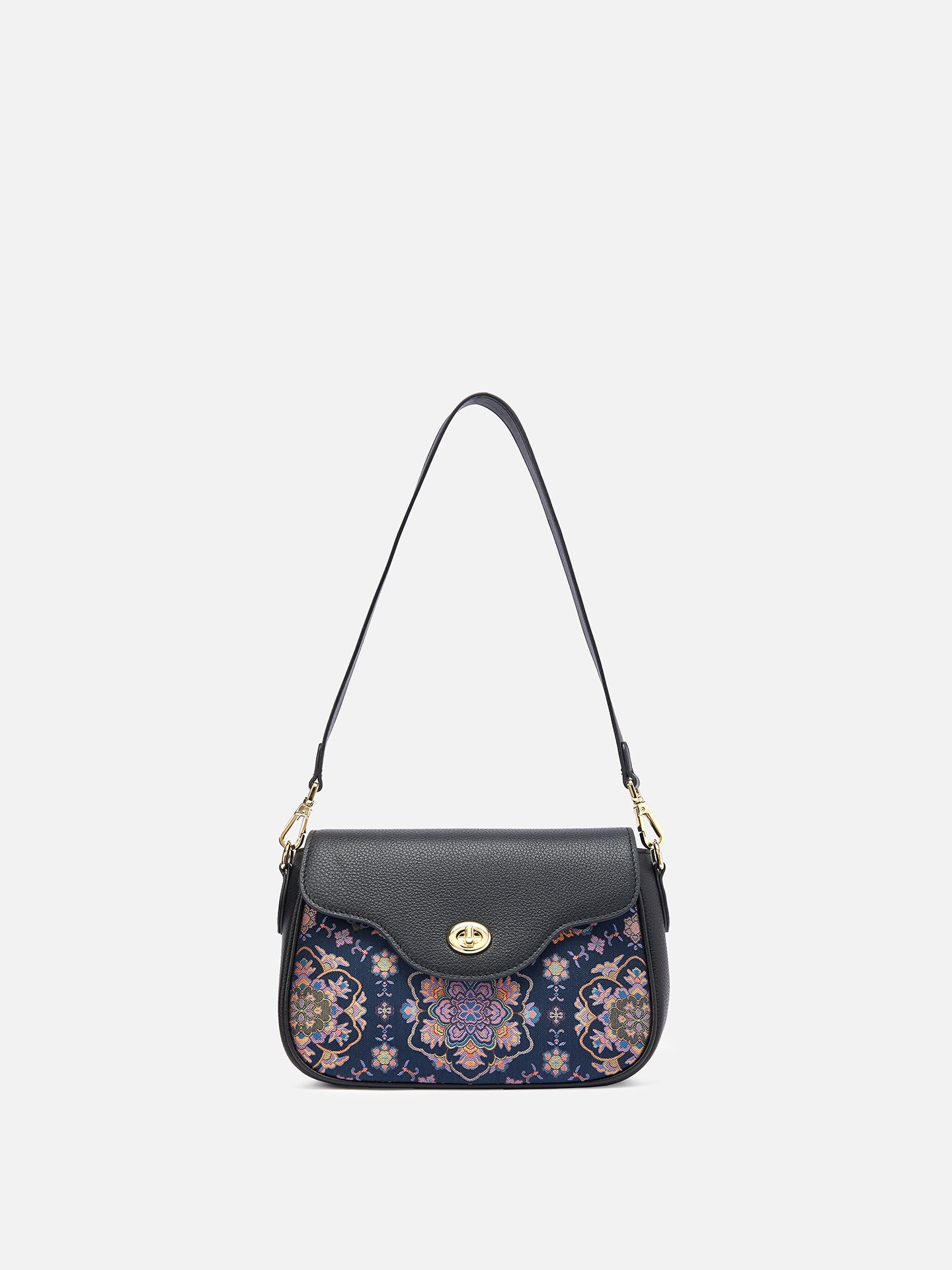 "Imperial Bloom" Song Brocade Structured Handbag | Artisanal Silk Lady Bag