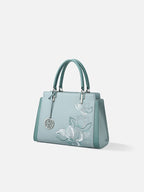 The "Imperial Magnolia" Tote – Heritage Embroidered Leather Edition