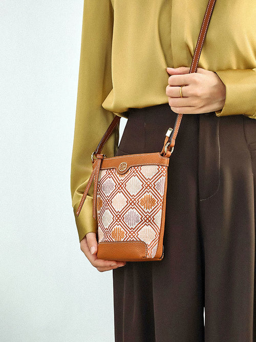 "Emerald Vine" Song Brocade Mini Bag | Jade & Gold Heritage Edition