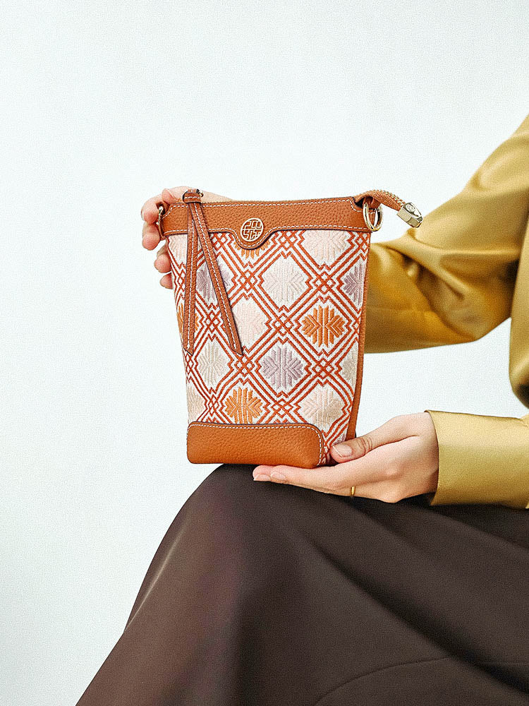 "Emerald Vine" Song Brocade Mini Bag | Jade & Gold Heritage Edition