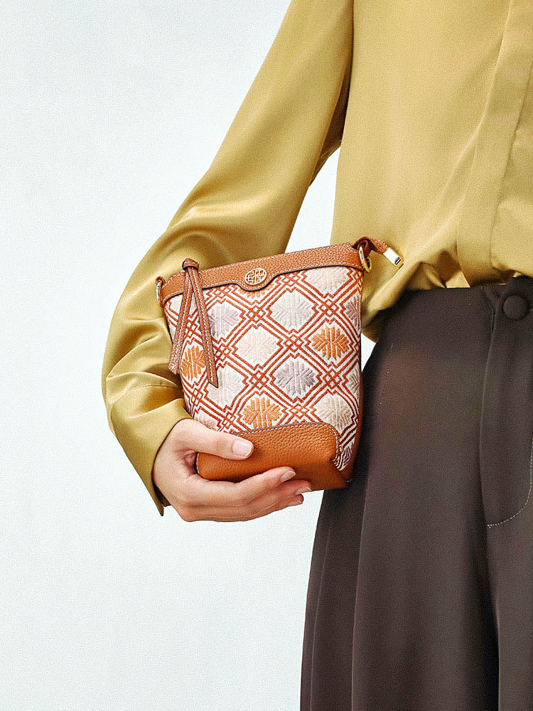 "Emerald Vine" Song Brocade Mini Bag | Jade & Gold Heritage Edition