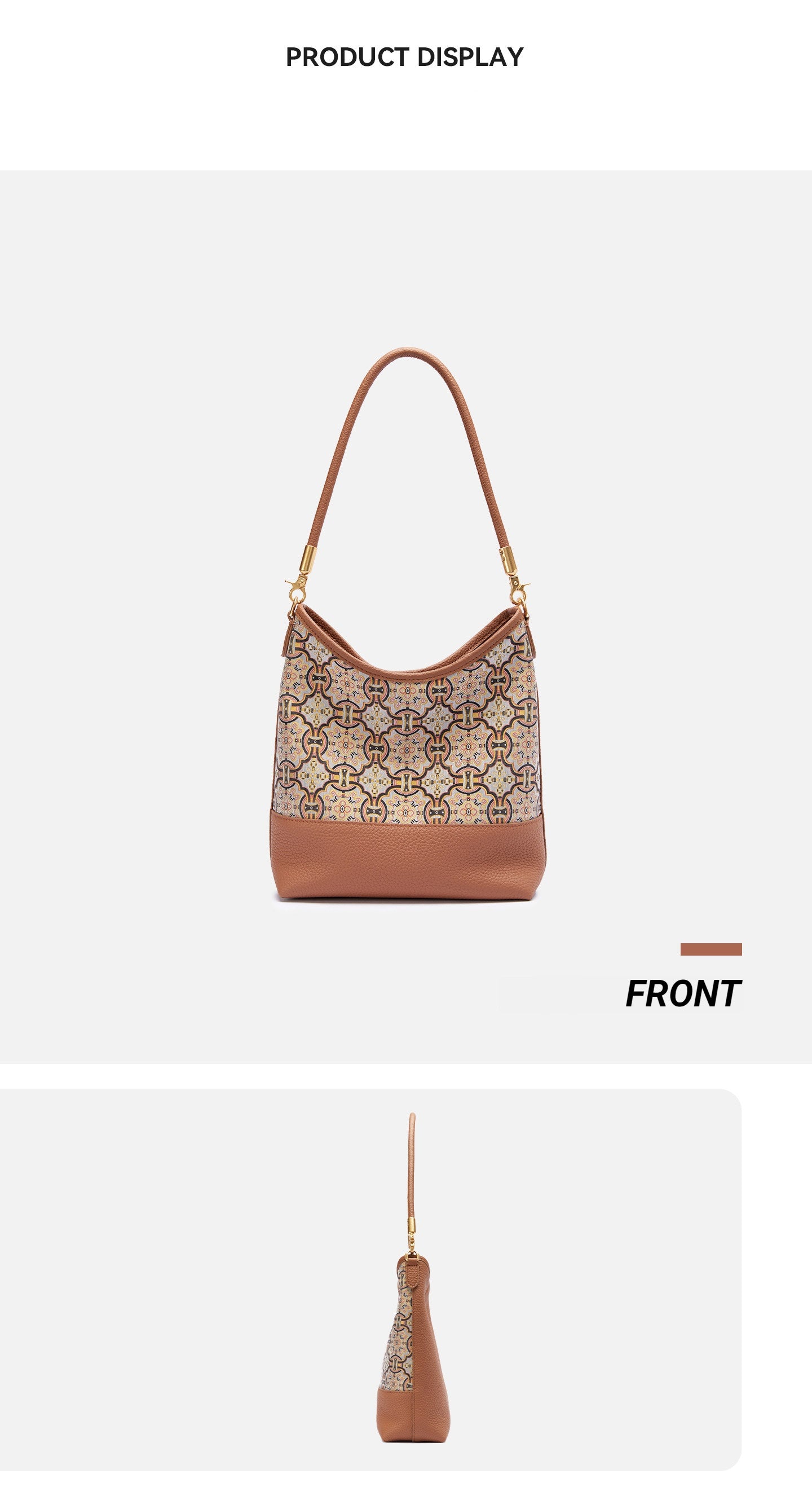 Gilded Lotus Song Brocade Top-Handle Bag