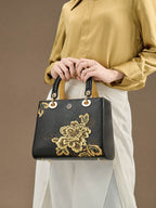 The "Imperial Peony" Tote – Heritage Embroidered Leather Edition