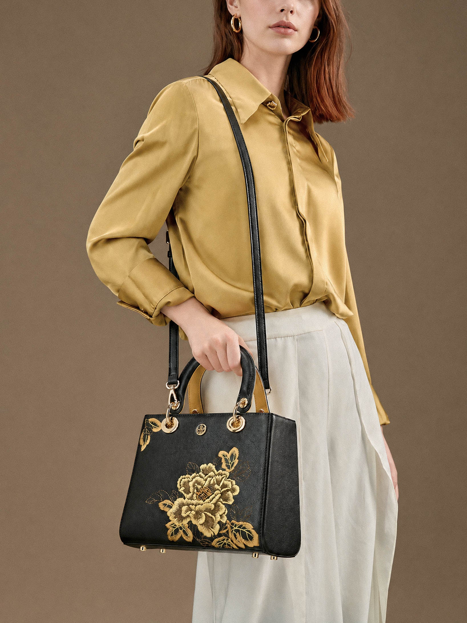 The "Imperial Peony" Tote – Heritage Embroidered Leather Edition