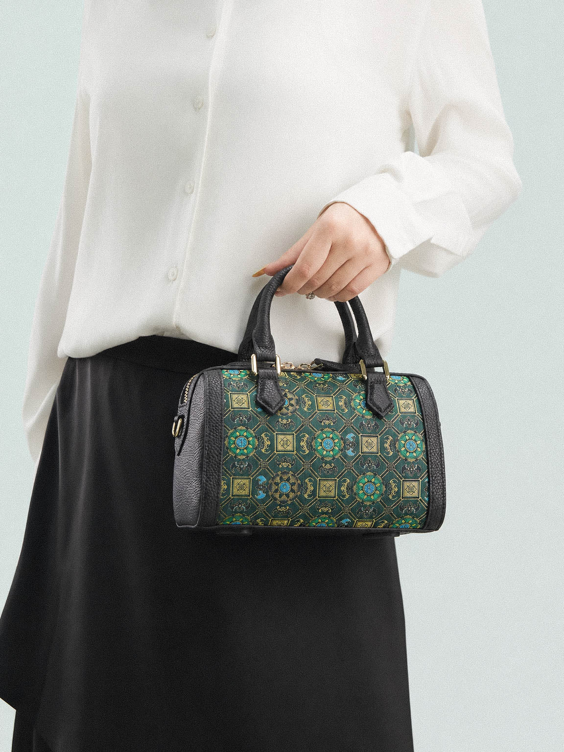 The "Prosperity" Boston Bag – Song Brocade Edition