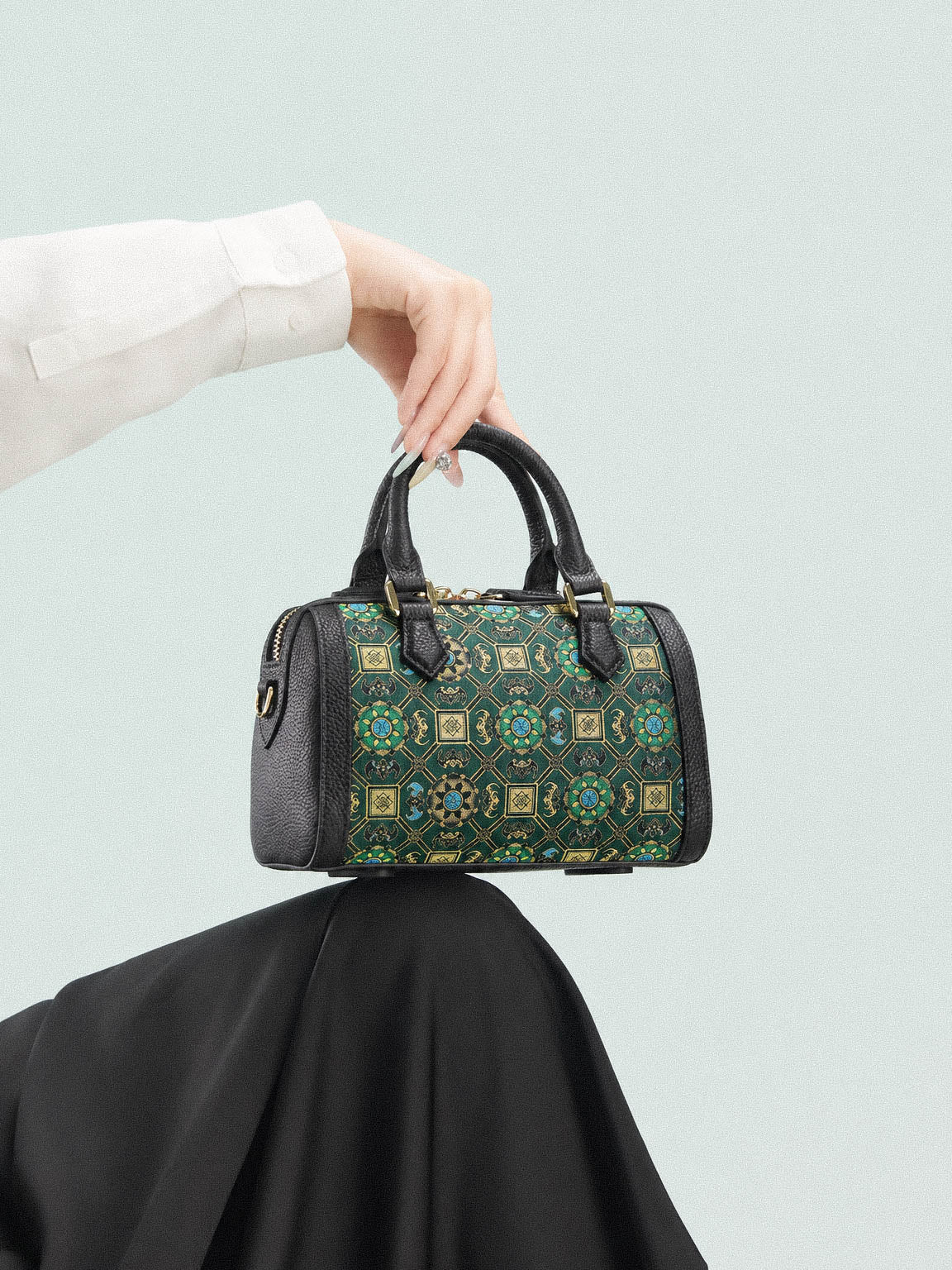 The "Prosperity" Boston Bag – Song Brocade Edition