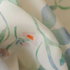 Cottage Bloom Ivory Silk Square Scarf