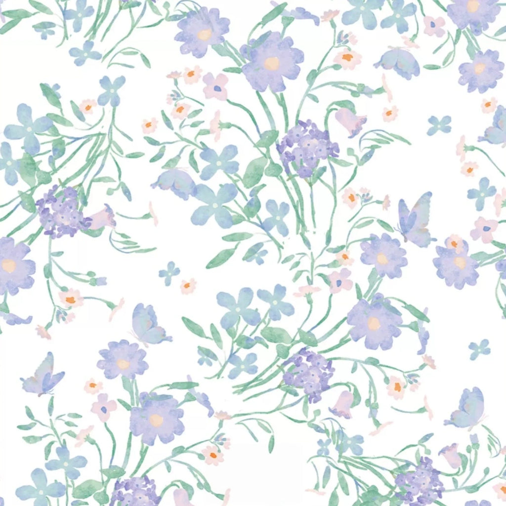 Cottage Bloom Ivory Silk Square Scarf