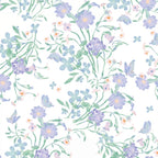 Cottage Bloom Ivory Silk Square Scarf