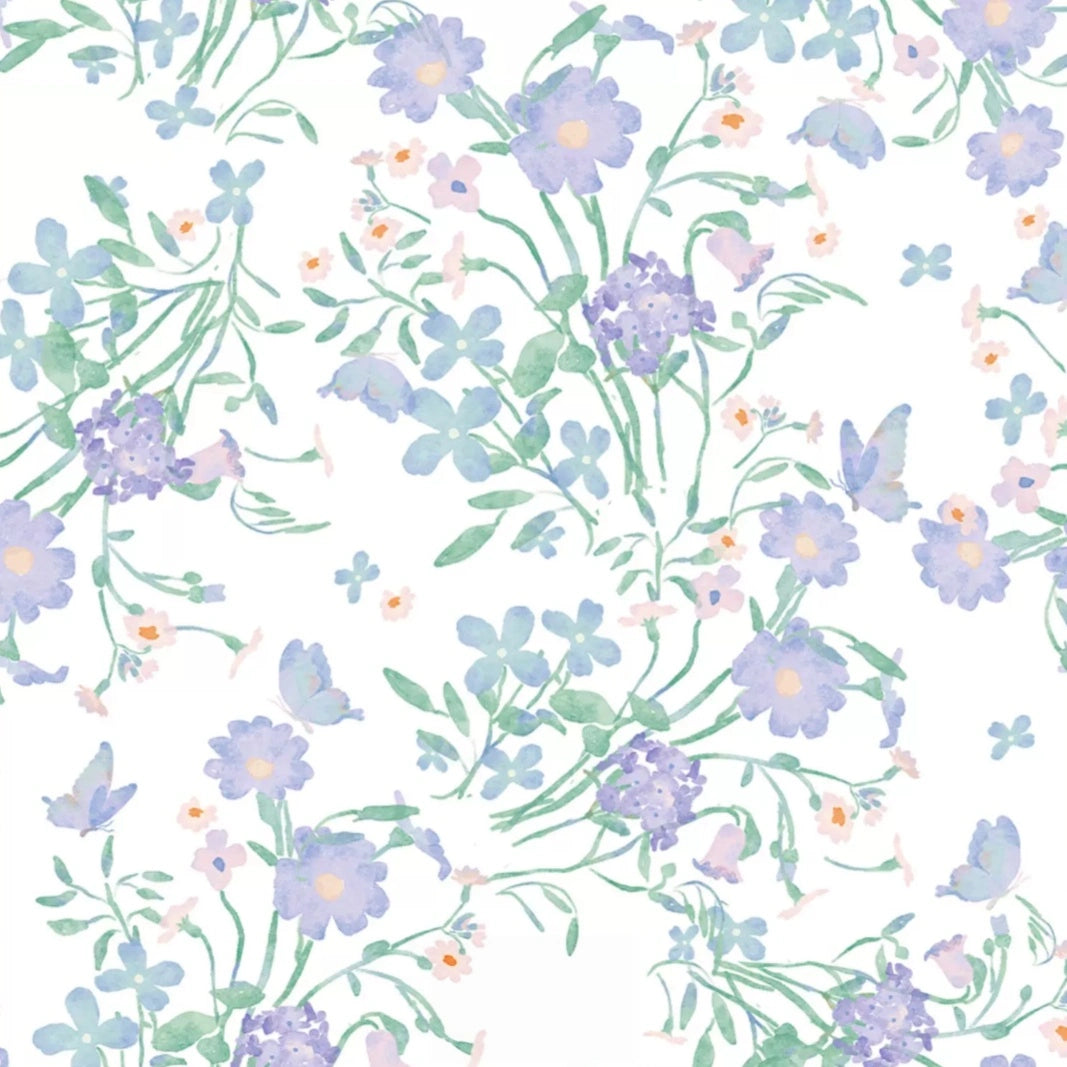 Cottage Bloom Ivory Silk Square Scarf