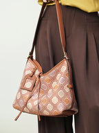Eternal Radiance Zhuang Brocade Hobo Bag