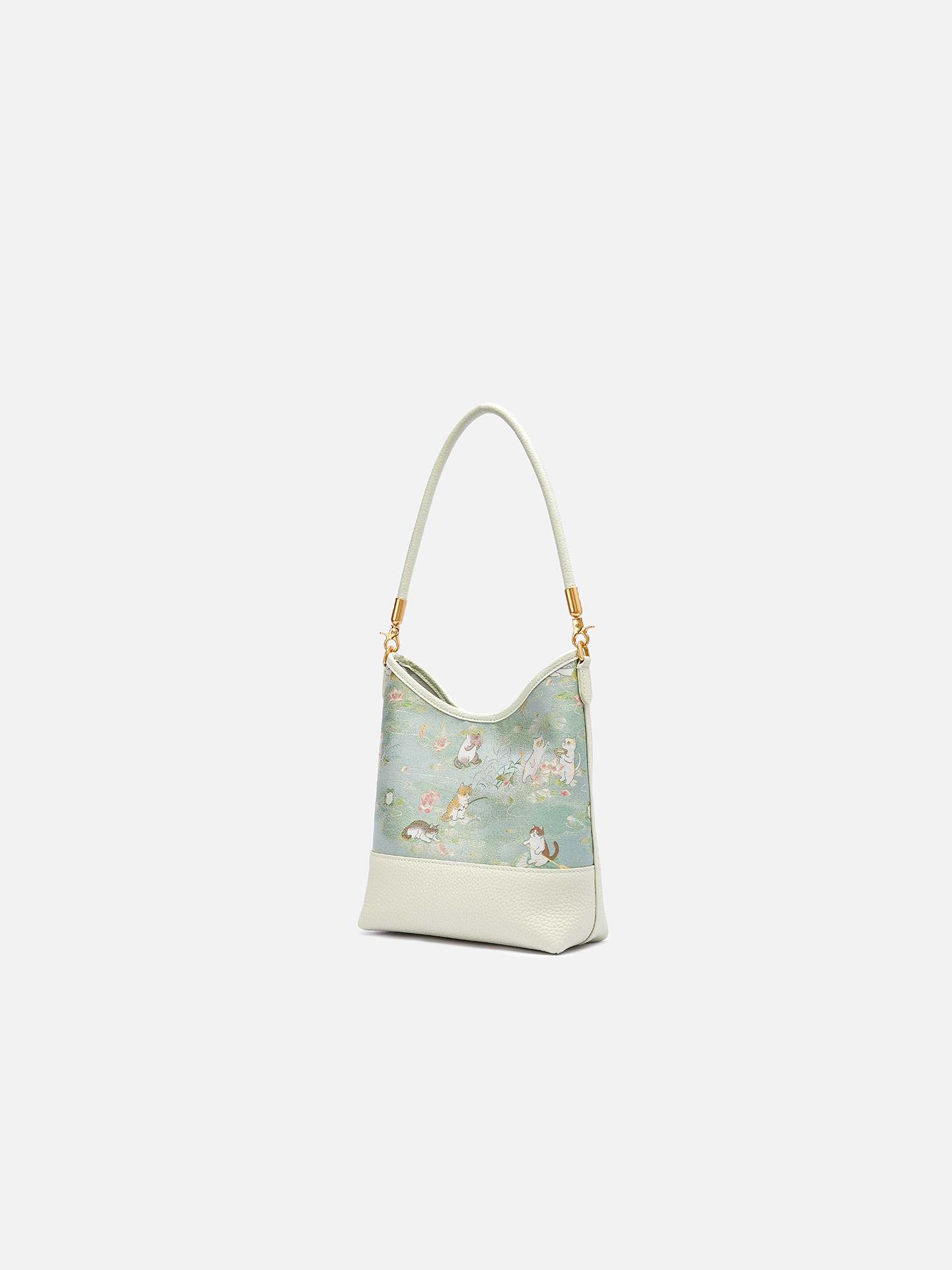 Feline Grace Song Brocade Satchel Bag