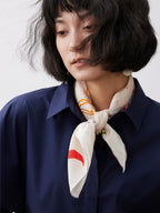 Firework Cream Silk Square Scarf