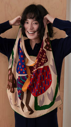 Folk Butterfly Multi Silk Square Scarf