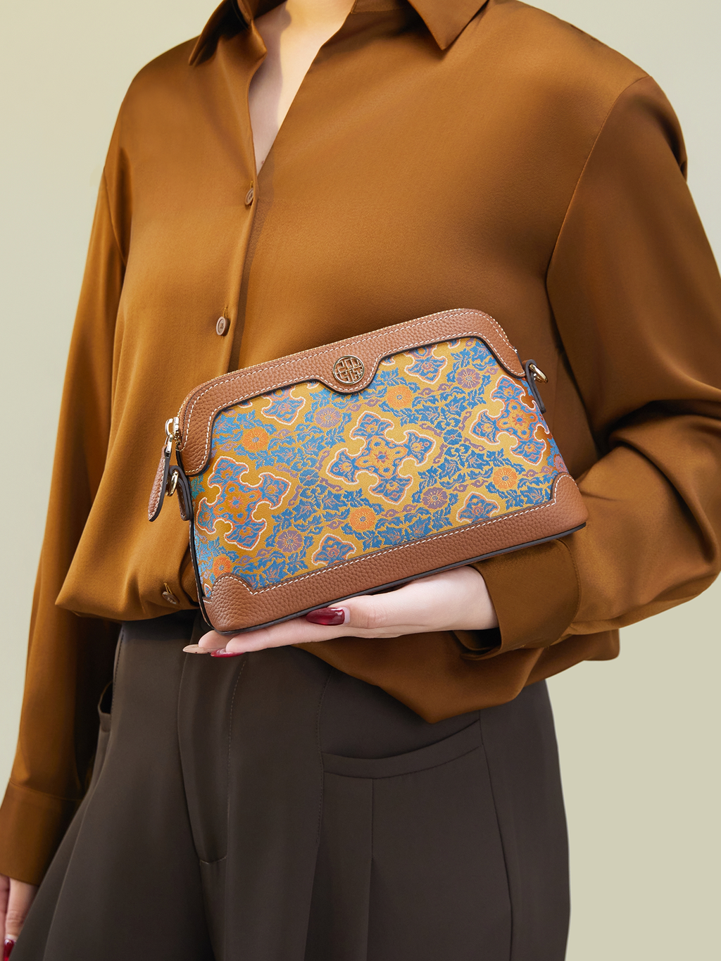 Four Way Ruyi Song Brocade Mini Tote Bag