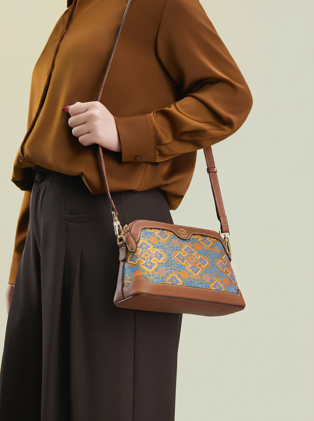 Four Way Ruyi Song Brocade Mini Tote Bag