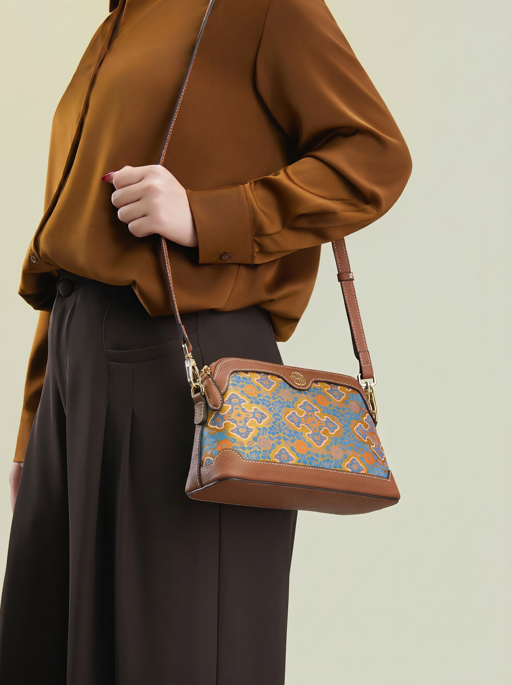 Four Way Ruyi Song Brocade Mini Tote Bag