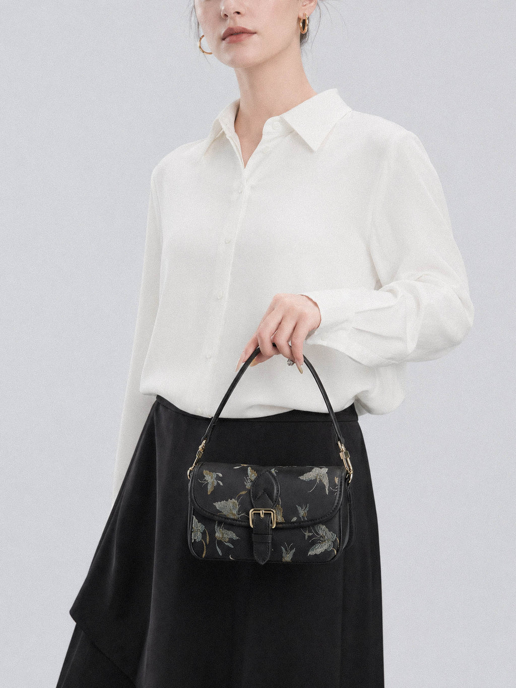 The "Gilded Butterfly" Shoulder Bag – Song Brocade Edition