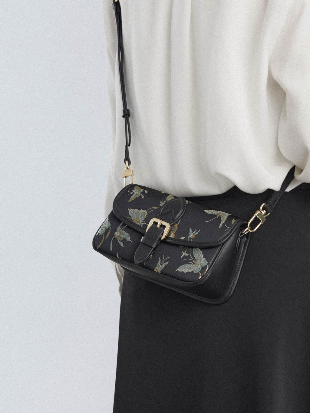 The "Gilded Butterfly" Shoulder Bag – Song Brocade Edition