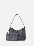 Indigo Harmony Zhuang Brocade Hobo Bag