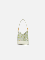 Lotus Serenity Song Brocade Satchel Bag