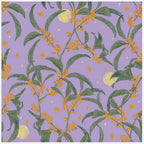 Moonlit Blossom Lilac Silk Square Scarf