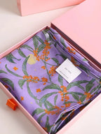 Moonlit Blossom Lilac Silk Square Scarf