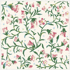 Morning Glory Cream Silk Square Scarf