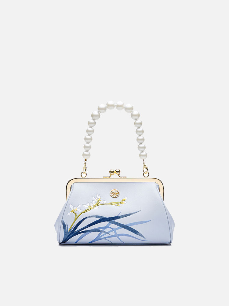 The "Sapphire Orchid" Pearl Mini – Heritage Embroidered Edition