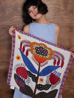 Primal Bloom Multi Silk Square Scarf