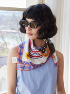 Primal Bloom Multi Silk Square Scarf
