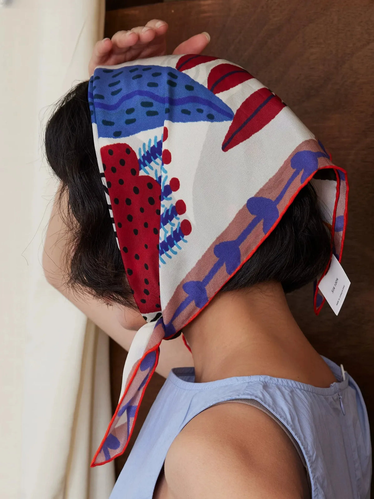 Primal Bloom Multi Silk Square Scarf