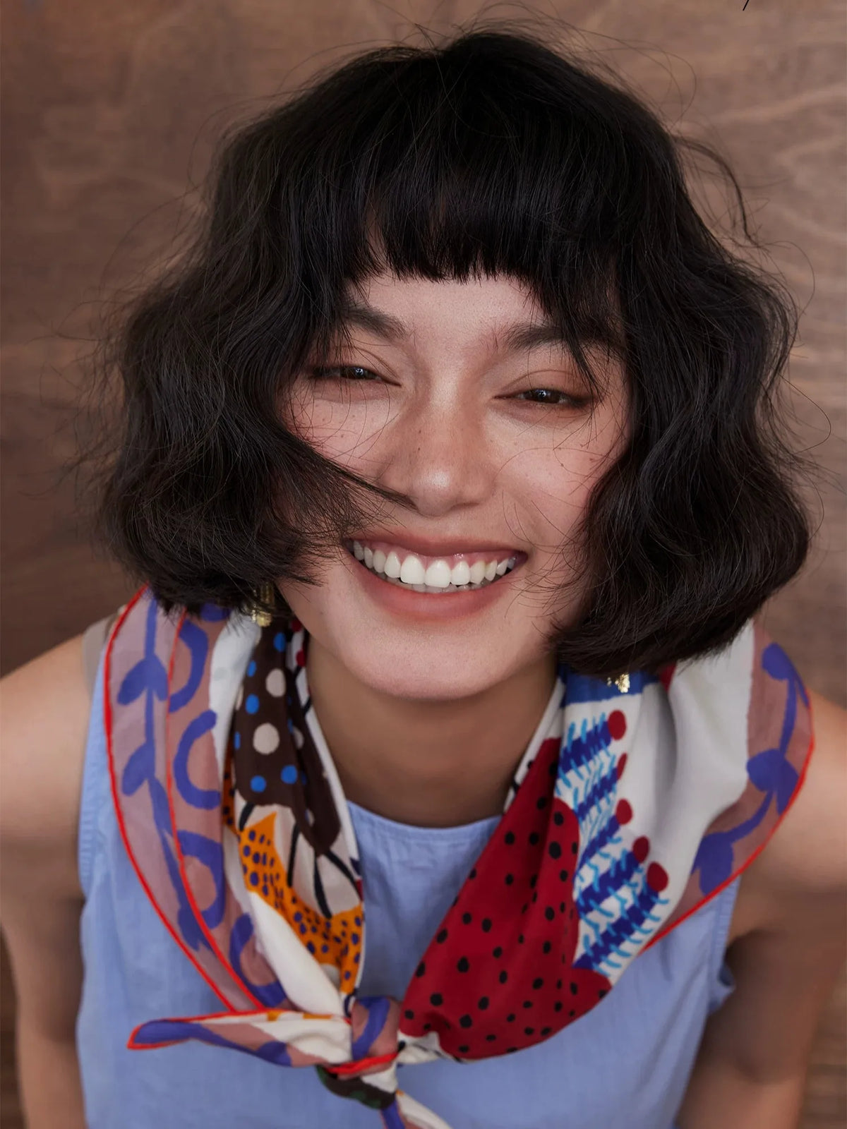 Primal Bloom Multi Silk Square Scarf