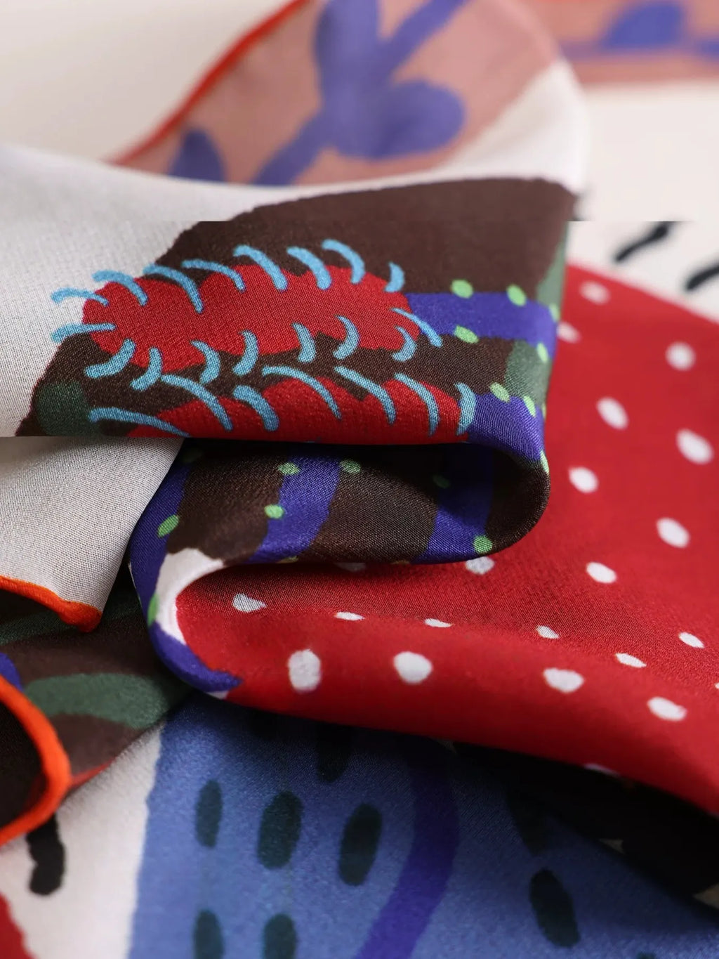 Primal Bloom Multi Silk Square Scarf