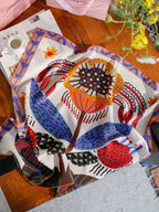 Primal Bloom Multi Silk Square Scarf
