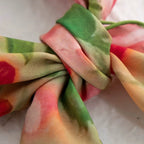 Strawberry Field Pink Silk Square Scarf