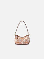 Auspicious Lattice Zhuang Brocade Baguette Bag