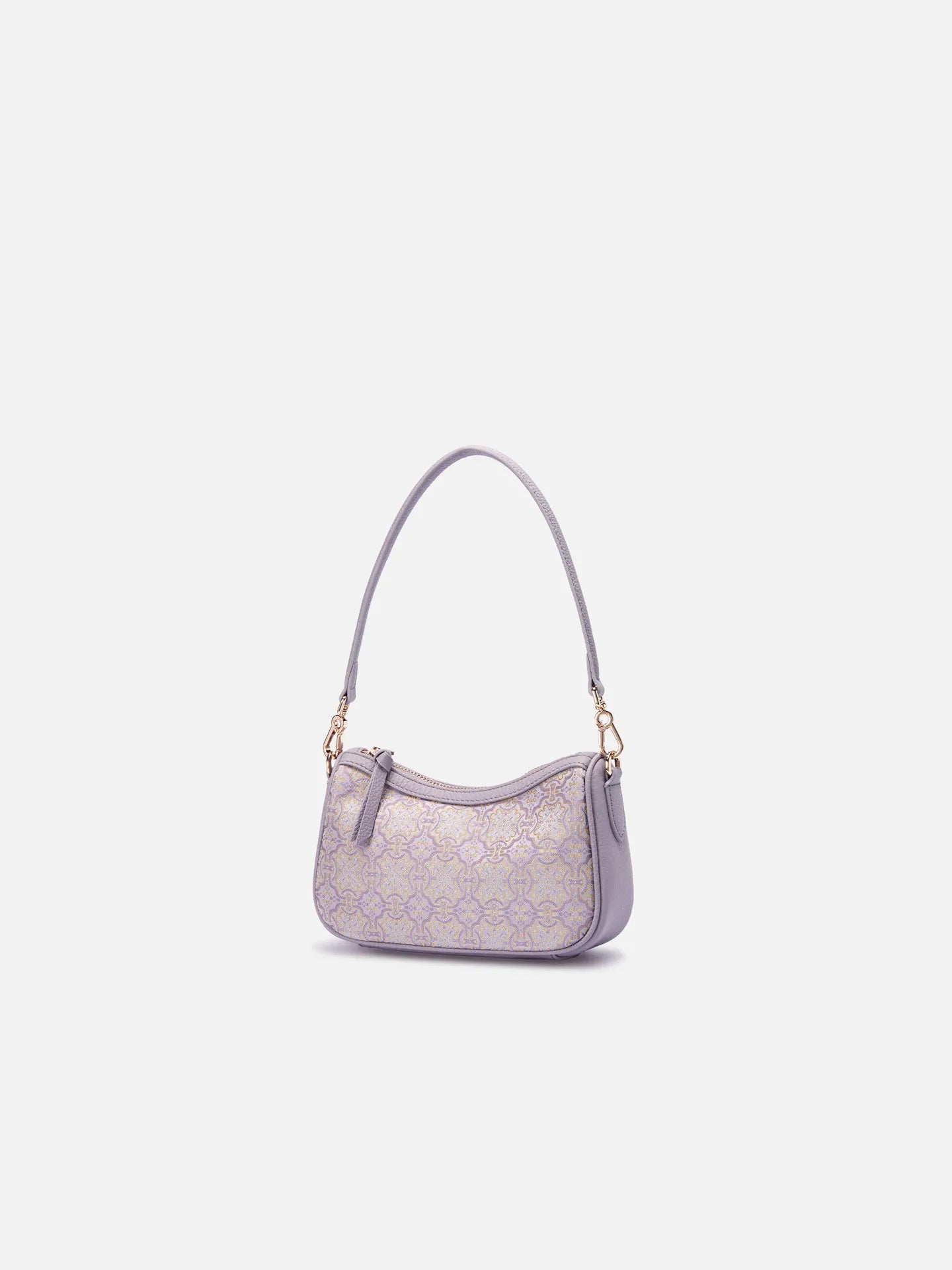 Auspicious Victory Song Brocade Baguette Bag