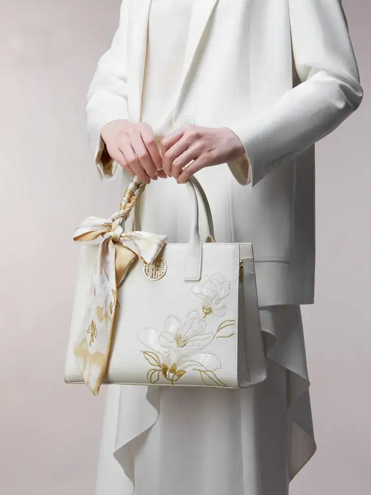 Azure Magnolia Tote Bag