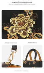 The "Imperial Peony" Tote – Heritage Embroidered Leather Edition