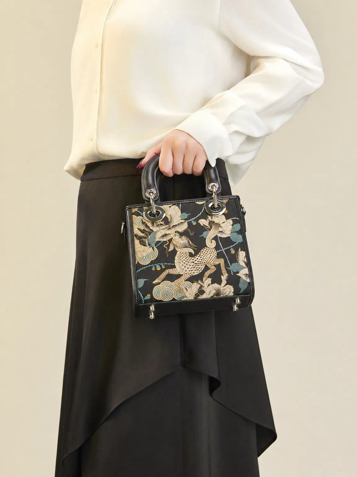 Divine Guardian Song Brocade Mini Tote