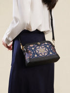Midnight Lotus Mini Tote Bag