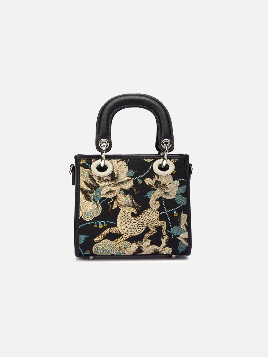 Chinoiserie Luxus Mini-Tragetasche aus Song-Brokat