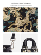 Chinoiserie Luxus Mini-Tragetasche aus Song-Brokat
